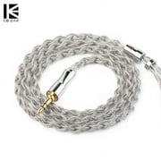 KBEAR Chord 6N Graphene+4N OFC Silver-plated Mixedly Braided Upgrade Cable With MMCX/2Pin Connector Earphone Wire Accessory