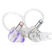 KBEAR KB08 in Ear Earphone 1 DD+1 BA+2 Micro-Planar Magnetic Drivers in Ear Monitor Headphones with Detachable OFC Silver-Plated Cablefor Musician,Singer,Headphone Enthusiasts Purple No Mic