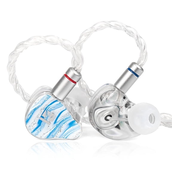 KBEAR KB08 in Ear Earphone 1 DD+1 BA+2 Micro-Planar Magnetic Drivers in Ear Monitor Headphones with Detachable OFC Silver-Plated Cablefor Musician,Singer,Headphone Enthusiasts (Blue No Mic)