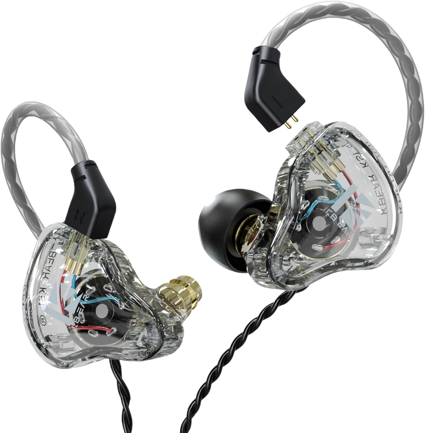 KBEAR KS1 Wired in ear Headphones, Deep Bass iem Earbuds Noise