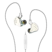 KBEAR Lark 1DD+1BA Hybrid Driver HiFi In Ear Monitor Headphones, Wired Earbuds, Silver Plated Detachable Cable, Zinc Alloy Shell IEM Earphones for Musicians Audiophiles
