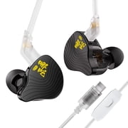 KBEAR NZ02 Dual Magnetic Circuit DD HIFI Gaming Earbuds Stereo HiFi in Ear Monitor Headphone Musician Headset Earphone with Undetachable Cable USB C Plug for Phones and Other Devices