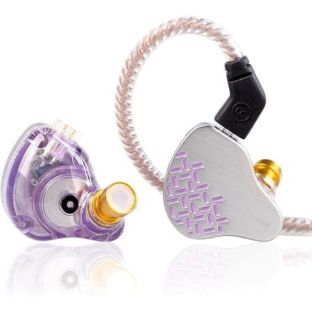 KBEAR Rosefinch in-Ear Headphone,Noise Cancellation Earphone with Aviation-Grade zinc Alloy faceplate Wired Earbuds Haedphone with Detachable Cable for Audiophile Singer Musician