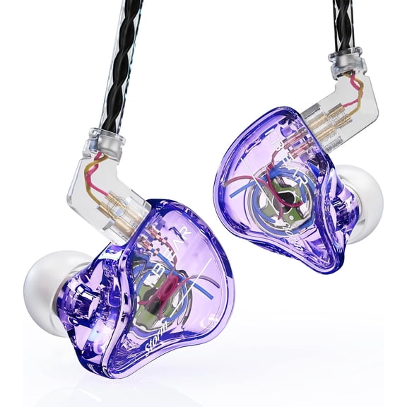 KBEAR Storm Earphones in Ear  for Singers Drummers Musicians Bassists, Hi Res Wired Earbuds in Ear Headphones Custom IEM, Detachable OFC -Plated  Auriculares