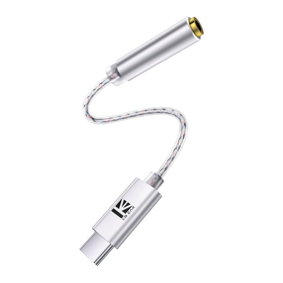 KBEAR USB C to 3.5 mm Headphone Jack Adapter, Stereo Audio Headphone Aux Audio, Type C to Aux Audio Dongle Cable Cord Compatible with iPhone 16 15 Pro, Samsung Galaxy S24/S23/S22, iPad Pro