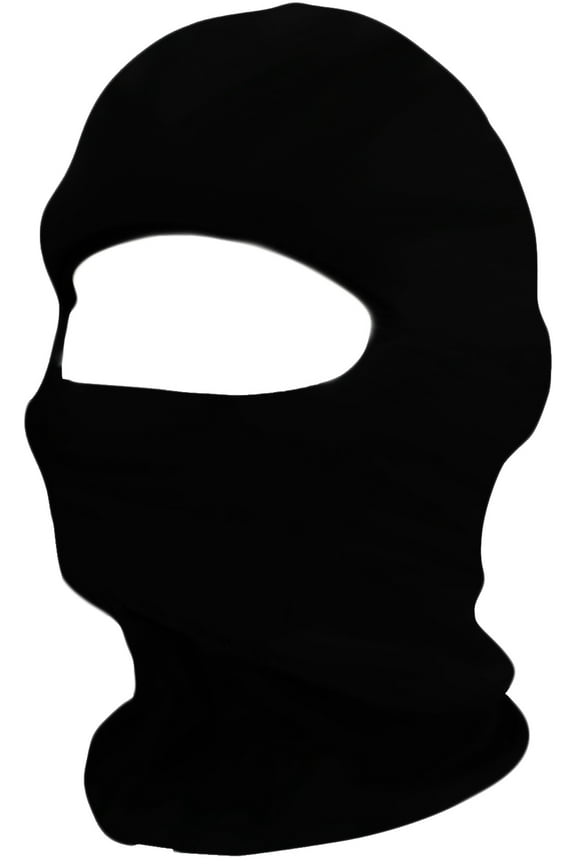 Unisex 100% Cotton Full Face Balaclava, Black
