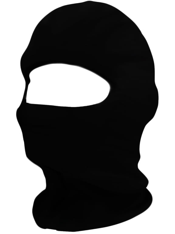 Unisex 100% Cotton Full Face Balaclava, Black