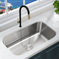 thumbnail image 1 of KBFmore Classic 30 inch 18 Gauge Undermount Single Bowl Stainless Steel Kitchen Sink, 1 of 9
