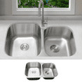 thumbnail image 1 of KBFmore Classic 32 inch 16 Gauge  60/40  Undermount Unequal Double Bowl Kitchen Sink, 1 of 11