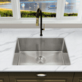 thumbnail image 1 of KBFmore Tight Radius 23 inch 16 Gauge Single Bowl Undermount Kitchen Sink with Sink Strainer, 1 of 9