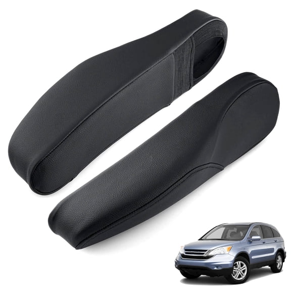 KBH 1 Pair Car Front Seat Armrest Covers for 2010 2011 Honda CRV Accessories, Arm Rest Protector Cover Replacement Leather Interior, Black