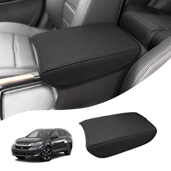 KBH Center Console Cover for Honda CRV Accessories 2017-2022, Leather Middle Console Armrest Cover Protector for Car Interior, Black