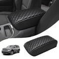thumbnail image 1 of KBH Black Leather Armrest Covers for 2011-2021 Jeep Grand Cherokee Accessories, Dodge Durango Arm Rest Box Pad Console Lid Protection, 1 of 7