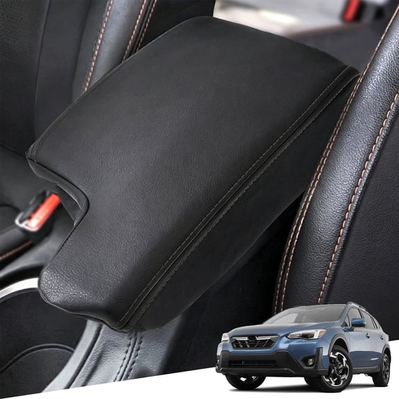 KBH Car Center Console Armrest Cover for 2017-2023 Subaru Crosstrek/Impreza Accessories, Anti-Scratch Middle Console Lid Cover Leather Armrest Protector