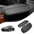 thumbnail image 1 of KBH Car Center Console Lid Armrest Cover for 2005-2010 Acura RL, Black Leather Skin Upholstery Replacement Cover for Interior Accessories, 1 of 5