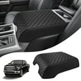 thumbnail image 1 of KBH Center Console Cover for 2015-2020 Ford F150 Accessories, Car Middle Lid Seat Armrest Cover Protector, Black PU Leather Cushion Pad (Bucket Seat), 1 of 9