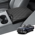 thumbnail image 1 of KBH Center Console Armrest Cover for 2015-2025 Ford F150 Accessories, 2017-2025 F250 F350 F450 with 40/20/40 Jump Seat, Leather Arm Rest Cover Protector for Truck Interior, 1 of 7