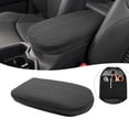 thumbnail image 1 of KBH Center Console Armrest Cover for 2019-2025 Toyota RAV4 Accessories, Leather Middle Console Cover Pad Protector for Car Interior, Black-Gray Stitch, 1 of 8
