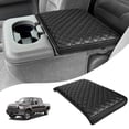 thumbnail image 1 of KBH Center Console Cover for 1999-2010 Ford F250 F350 F450 & 2001-2005 F550 with Jump Seat, Black Leather Middle Console Armrest Cover Cushion Pad for Truck Interior Accessories, 1 of 7
