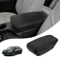 KBH Center Console Armrest Cover Replacement for 2013-2018 Toyota Avalon Accessories, Car Arm Rest Lid Skin Upholstery, Black (Leather Skin Only)