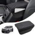 thumbnail image 1 of KBH Center Console Armrest Cover for Ford Bronco Accessories 2021-2026 2/4-door with Side Pockets, Leather Middle Console Lid Protector Cushion Pad, 1 of 8