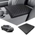 thumbnail image 1 of KBH Car Center Console Cover for 2011-2014 Ford F150 Accessories, Black PU Leather Armrest Seat Cover Cushion Pad, 1 of 8