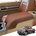 thumbnail image 1 of KBH Center Console Cover for 2011-2016 Ford F250 F350 F450 F550 Super Duty, Middle Console Lid Armrest Cushion Pad for F250 Truck Accessories Interior, Chaparral Brown, 1 of 6