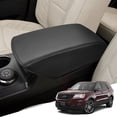 thumbnail image 1 of KBH Center Console Cover for 2011-2019 Ford Explorer Accessories, Black Leather Car Armrest Cover for Vehicle, Middle Console Lid Protector Pad, 1 of 7