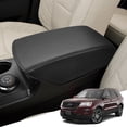 thumbnail image 1 of KBH Center Console Cover for 2011-2019 Ford Explorer Accessories, Anti-Scratch Leather Armrest Cover for Vehicle, Milddle Console Lid Protector, Black, 1 of 7