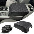 thumbnail image 1 of KBH Center Console Cover for 2015-2020 Ford F150, 2017-2022 F250 F350 F450 F550, 2018-2024 Expedition Accessories, PU Leather Armrest Cover Protector (Bucket Seat Only), 1 of 8