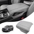 thumbnail image 1 of KBH Center Console Cover for 2023-2026 Honda Pilot with Leather Side Pockets, 2024 2025 2026 Honda Ridgeline/Passport Armrest Cover, Middle Console Lid Protector Interior Accessories, Gray, 1 of 8