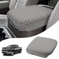 thumbnail image 1 of KBH Middle Console Cover for Chevy Silverado & GMC Sierra 2019-2026, Tahoe & Suburban & Yukon 2021-2026, Leather Armrest Lid Cushion Pad for Truck Interior, Gray(Bucket Seat Only), 1 of 8