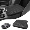 thumbnail image 1 of KBH Center Console Cover for Dodge Ram 1500 2013-2018, Ram 2500/3500/1500 Classic Model 2013-2025, Armrest Lid Leather Protective Cover(Black Checkered), 1 of 8