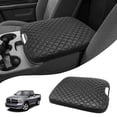 thumbnail image 1 of KBH Center Console Cover for Dodge Ram 1500 2013-2018, Ram 2500/3500/1500 Classic Model 2013-2025, Armrest Lid Leather Protective Cover(Black Checkered), 1 of 8