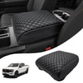thumbnail image 1 of KBH Fit for 2021-2026 Ford F150 Center Console Cover, Black Leather Middle Console Armrest Cover Cushion Pad for Truck Accessories, 1 of 8