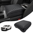 thumbnail image 1 of KBH Fit for 2021-2026 Ford F150 Center Console Cover, Black Leather Middle Console Armrest Cover Cushion Pad for Truck Accessories, 1 of 8