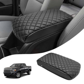 KBH Center Console Cover for 2015-2022 Chevy Colorado GMC Canyon, Anti-Scratch Leather Middle Console Armrest Cover for Truck Accessories Interior, Black