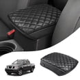 thumbnail image 1 of KBH Center Console Cover for 2005-2021 Nissan Frontier Accessories & Xterra 2005-2015, Leather Armrest Lid Protector, Black, 1 of 7