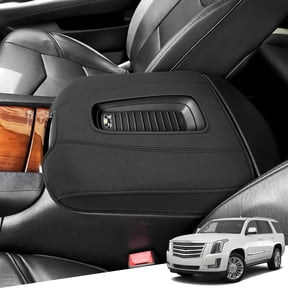 KBH Center Console Cover for 2015-2020 Cadillac Escalade Accessories, Middle Console Armrest Lid Protector, Anti-Scratch Leather Trim