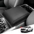 thumbnail image 1 of Center Console Cover for 2021-2026 Ford F150 Accessories, Anti-Scratch Leather Middle Armrest Cusion Protector, Black(Bucket Seat Only), 1 of 7