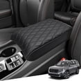 thumbnail image 1 of KBH Center Console Cover for 2023-2026 Honda Pilot/2024-2026 Ridgeline Passport, Middle Console Pad Armrest Cover Leather Interior Accessories, Black, 1 of 8