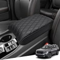 thumbnail image 1 of KBH Center Console Cover for 2023-2026 Honda Pilot/2024-2026 Ridgeline Passport, Middle Console Pad Armrest Cover Leather Interior Accessories, Black, 1 of 8