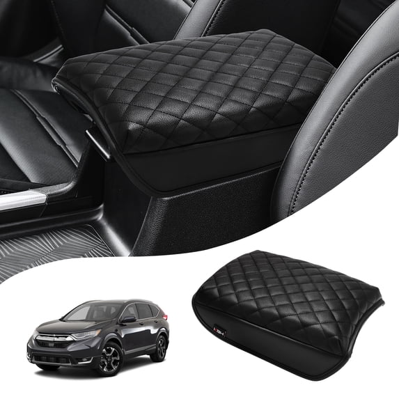 KBH Car Armrest Cover for Honda CRV Accessories 2017-2022, Leather Middle Console Lid Cushion Protector Interior Trim