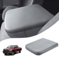 thumbnail image 1 of KBH Center Console Lid Cover Replacement for 2002-2008 Dodge Ram 1500 2500 3500, Leather Skin Upholstery Armrest Lid Covering for Ram 1500 Accessories, Darkgray (Jump Seat Console Only), 1 of 7