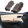 thumbnail image 1 of KBH Front Door Panel Armrest Cover Replacement for Toyota Avalon 2013-2018, Anti-Scratch Leather Arm Rest Skin Upholstery, 1 Pair, Brown (Leather Part Only), 1 of 7