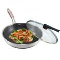 thumbnail image 1 of KBH KHR32C Non-stick Wok, 316L Stainless Steel Stir-fry Pan, Less Oil Honeycomb Wok, 32CM, 1 of 5