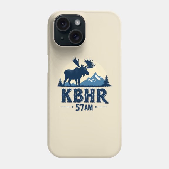 KBHR 57 AM Radio Protective Cover for iPhone 11–17 Pro Max Northern Exposure Art