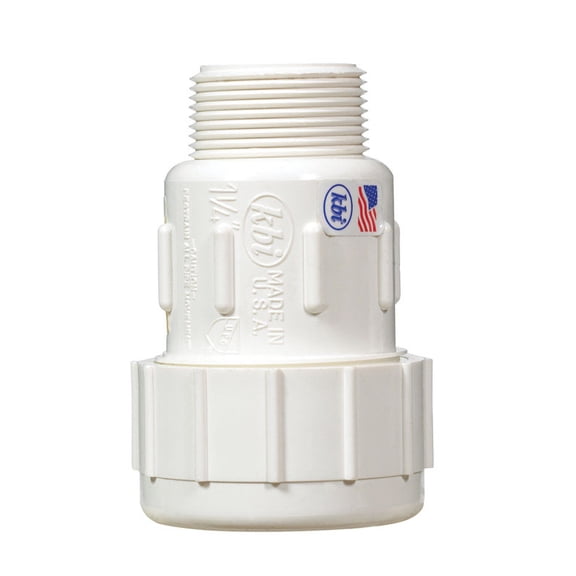 KBI CPA-1250 150 Psi Schedule 40 PVC Rubber Adapter 1.25 in.
