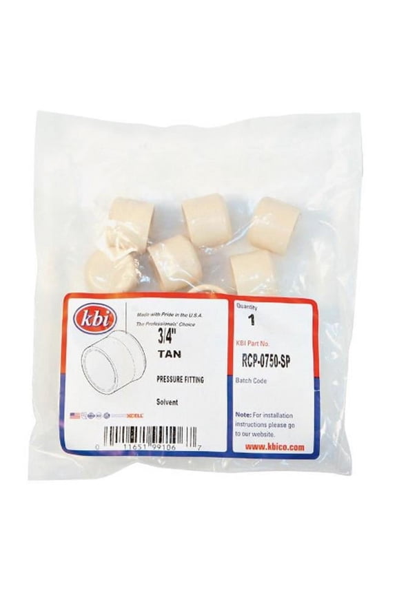 RCP-0750-SP CPVC Cap - Slip - Bag of 10 - 0.75 in.