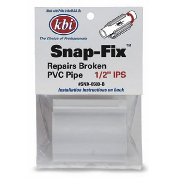 KBI SNX Snap-Fix Pipe Repair Coupling 1/2 in Snap Lock 150 psi PVC
